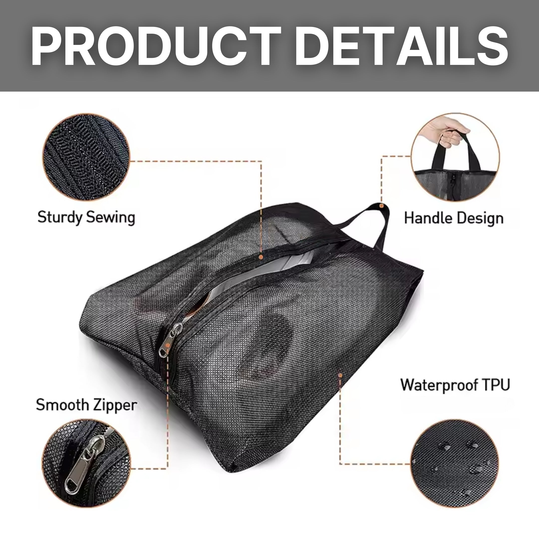 Armadilo Mesh Shoe Travel Bag